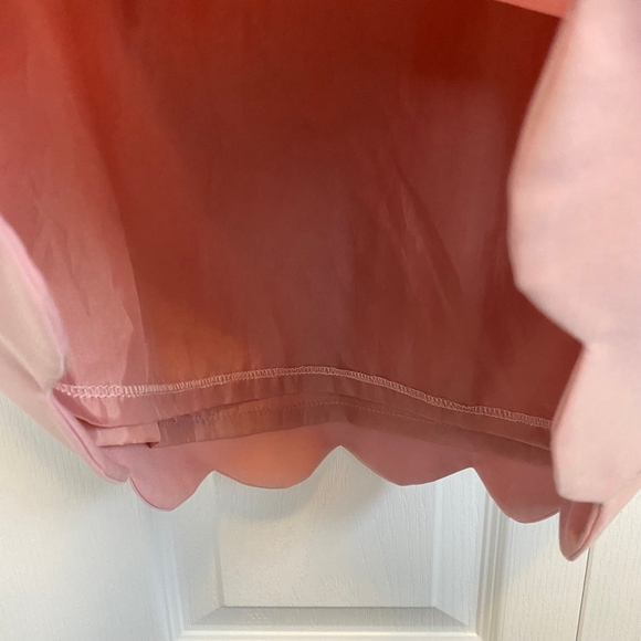 ASOS mini skirt scalloped hem pink size 4 lined side zip - Picture 7 of 15